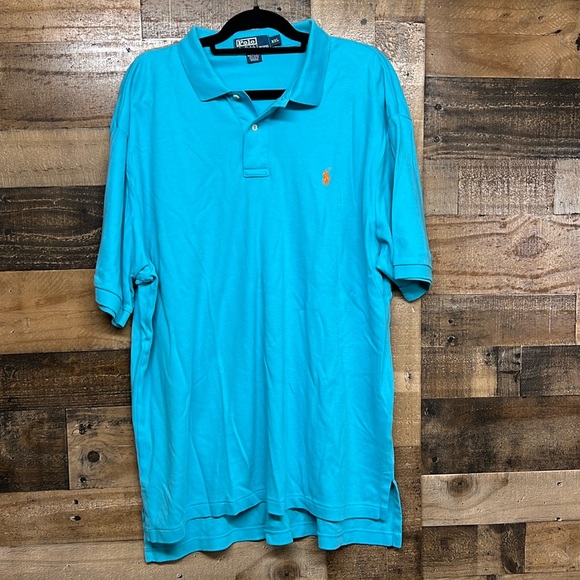 Polo Ralph Lauren Blue‎ With Red Horse Short Sleeve Polo Shirt Size XXL - Picture 1 of 4